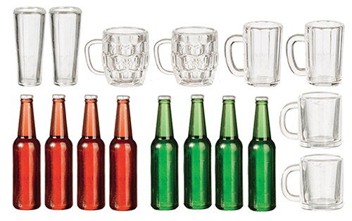 8 Beer Bottles/6 Beer Mug